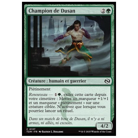 (Foil) Verte - Champion de Dusan (C) [TDM]
