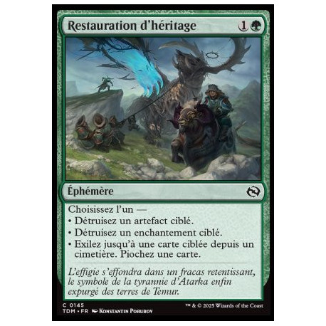 (Foil) Verte - Restauration d'héritage (C) [TDM]