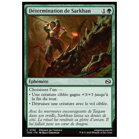 (Foil) Verte - Détermination de Sarkhan (C) [TDM]
