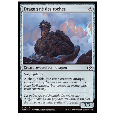 (Foil) Incolore - Dragon né des roches (V1) (C) [TDM]