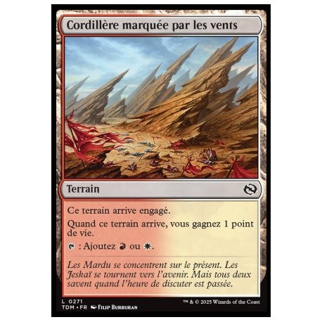 (Foil) Terrain - Cordillère marquée par les vents (C) [TDM]