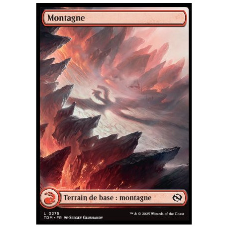 (Foil) Terrain - Montagne (V1 - Dragon's Presence) (L) [TDM]