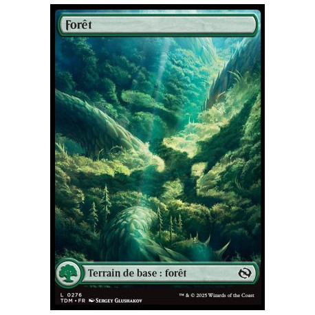 (Foil) Terrain - Forêt (V1 - Dragon's Presence) (L) [TDM]