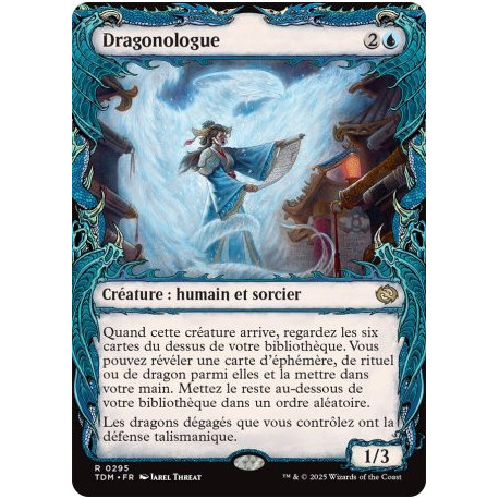 (Foil) Bleue - Dragonologue (V2 - Draconic Frame) (R) [TDM]