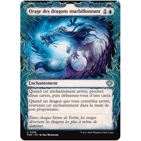 (Foil) Bleue - Orage des dragons tourbillonnant (V2 - Draconic Frame) (U) [TDM]