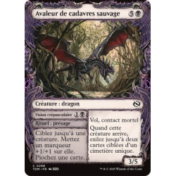 (Foil) Noire - Avaleur de cadavres sauvage // Vision crépusculaire  (V2 - Draconic Frame) (C) [TDM]