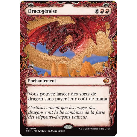 (Foil) Rouge - Dracogénèse (V2 - Draconic Frame) (M) [TDM]