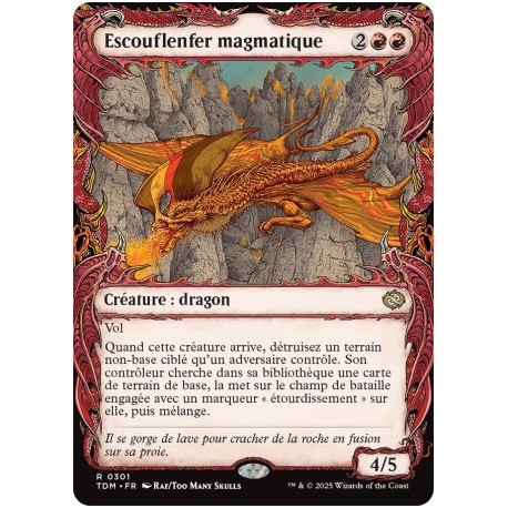 (Foil) Rouge - Escouflenfer magmatique (V2 - Draconic Frame) (R) [TDM]