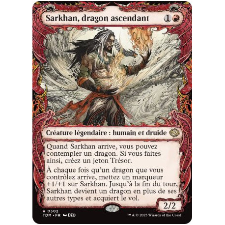 (Foil) Rouge - Sarkhan, dragon ascendant (V2 - Draconic Frame) (R) [TDM]