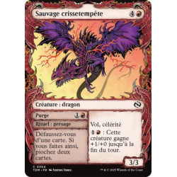 (Foil) Rouge - Sauvage crissetempête // Purge (V2 - Draconic Frame) (C) [TDM]