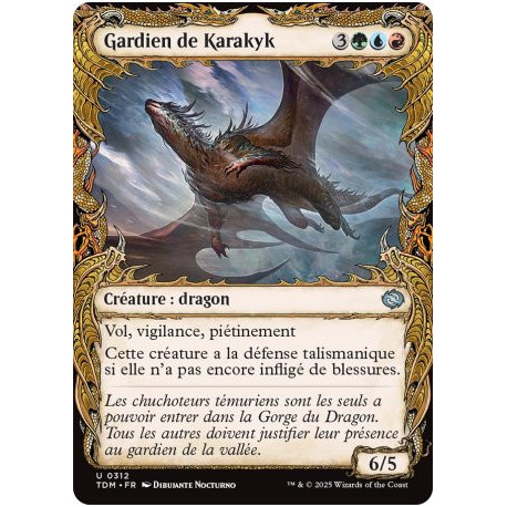 (Foil) Multicolore - Gardien de Karakyk (V2 - Draconic Frame) (U) [TDM]