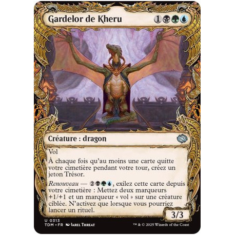 (Foil) Multicolore - Gardelor de Kheru (V2 - Draconic Frame) (U) [TDM]