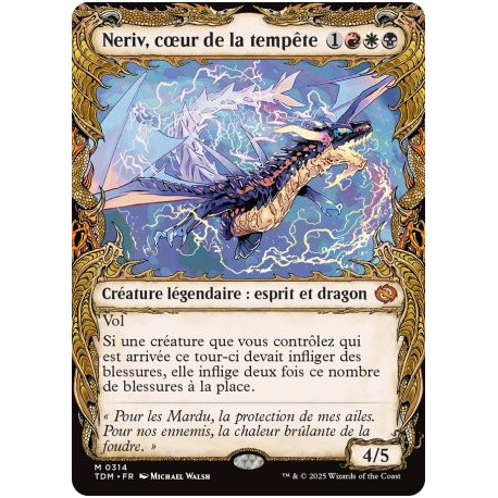 (Foil) Multicolore - Neriv, cœur de la tempête (V2 - Draconic Frame) (M) [TDM]