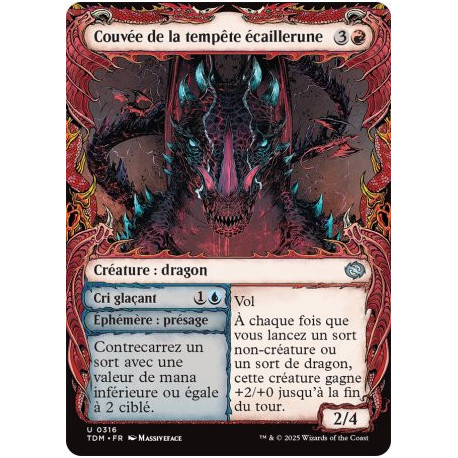 (Foil) Multicolore - Couvée de la tempête écaillerune // Cri glaçant (V2 - Draconic Frame) (U) [TDM]