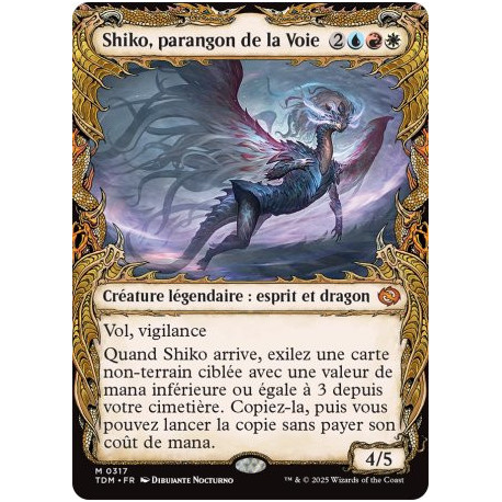 (Foil) Multicolore - Shiko, parangon de la Voie (V2 - Draconic Frame) (M) [TDM]