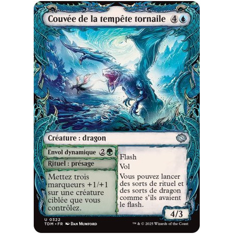 (Foil) Multicolore - Couvée de la tempête tornaile // Envol dynamique (V2 - Draconic Frame) (U) [TDM]