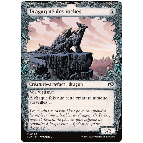 (Foil) Incolore - Dragon né des roches (V2 - Draconic Frame) (C) [TDM]