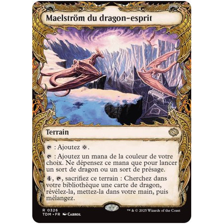 (Foil) Terrain - Maelström du dragon-esprit (V2 - Draconic Frame) (R) [TDM]