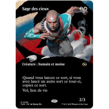 (Foil) Blanche - Sage des cieux (V2 - Borderless clan) (R) [TDM]