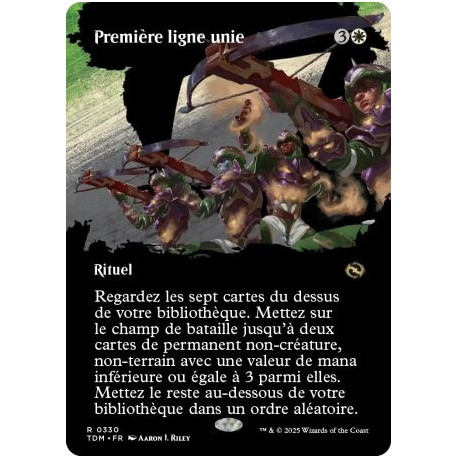 (Foil) Blanche - Première ligne unie (V2 - Borderless clan) (R) [TDM]