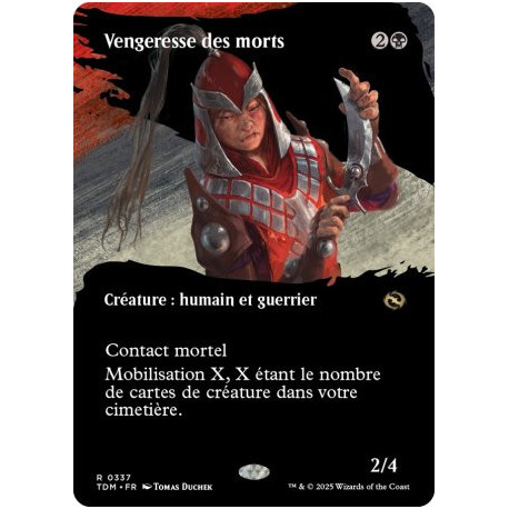 (Foil) Noire - Vengeresse des morts (V2 - Borderless clan) (R) [TDM]
