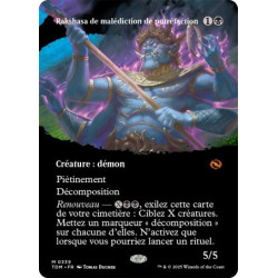 (Foil) Noire - Rakshasa de malédiction de putréfaction (V2 - Borderless clan) (M) [TDM]