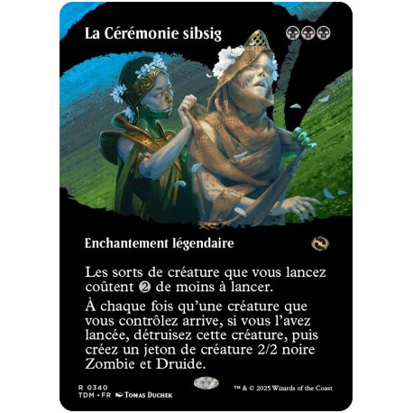 (Foil) Noire - La Cérémonie sibsig (V2 - Borderless clan) (R) [TDM]