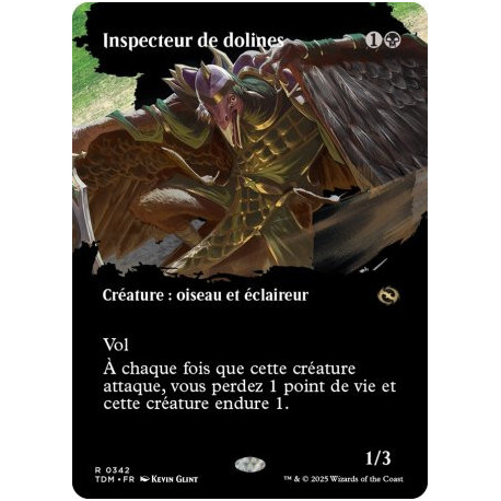 (Foil) Noire - Inspecteur de dolines (V2 - Borderless clan) (R) [TDM]
