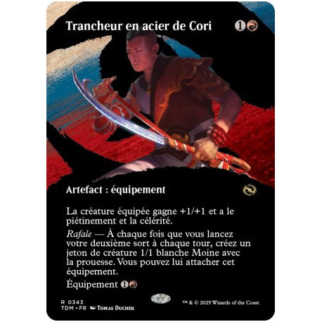 (Foil) Rouge - Trancheur en acier de Cori (V2 - Borderless clan) (R) [TDM]