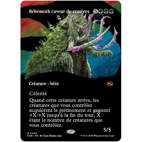 (Foil) Verte - Béhémoth caveur de cratères (V2 - Borderless clan) (M) [TDM]