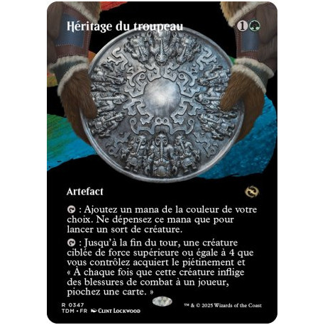 (Foil) Verte - Héritage du troupeau (V2 - Borderless clan) (R) [TDM]