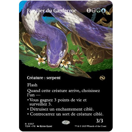 (Foil) Multicolore - Familier du Gardecroc (V2 - Borderless clan) (R) [TDM]