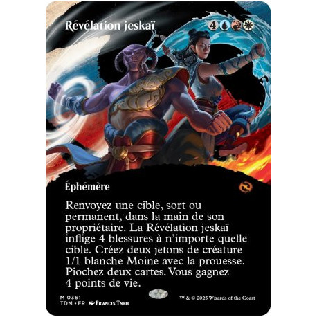 (Foil) Multicolore - Révélation jeskaï (V2 - Borderless clan) (M) [TDM]