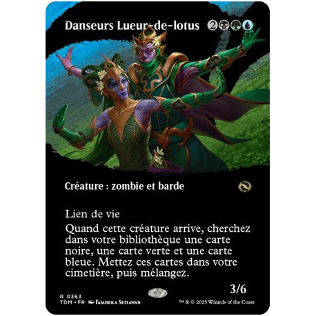 (Foil) Multicolore - Danseurs Lueur-de-lotus (V2 - Borderless clan) (R) [TDM]