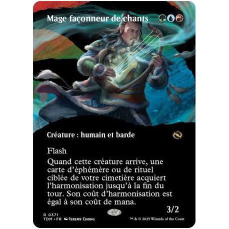 (Foil) Multicolore - Mage façonneur de chants (V2 - Borderless clan) (R) [TDM]