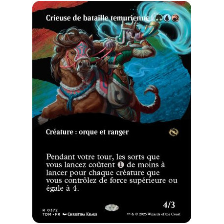 (Foil) Multicolore - Crieuse de bataille temurienne (V2 - Borderless clan) (R) [TDM]