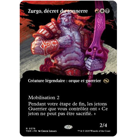 (Foil) Multicolore - Zurgo, décret du tonnerre (V2 - Borderless clan) (R) [TDM]
