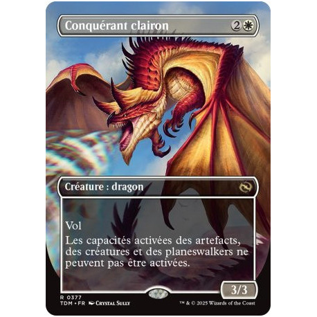 (Foil) Blanche - Conquérant clairon (V2 - Borderless Reversible) (R) [TDM]