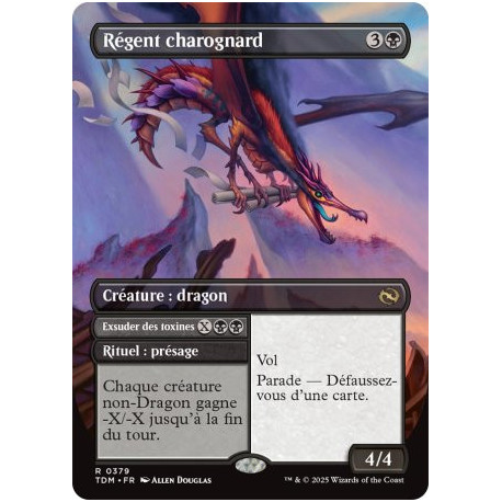 (Foil) Noire - Régent charognard // Exsuder des Toxines (V2 - Borderless Reversible) (R) [TDM]