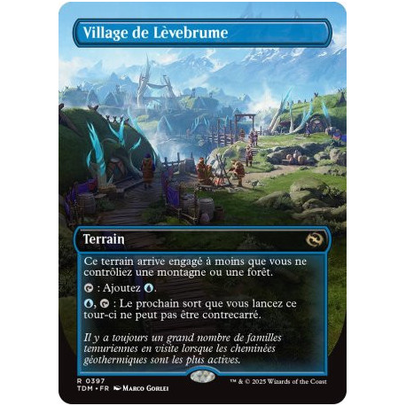 (Foil) Terrain - Village de Lèvebrume (V2 - Borderless) (R) [TDM]