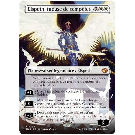 (Foil) Blanche - Elspeth, tueuse de tempêtes (V2 - Borderless) (M) [TDM]