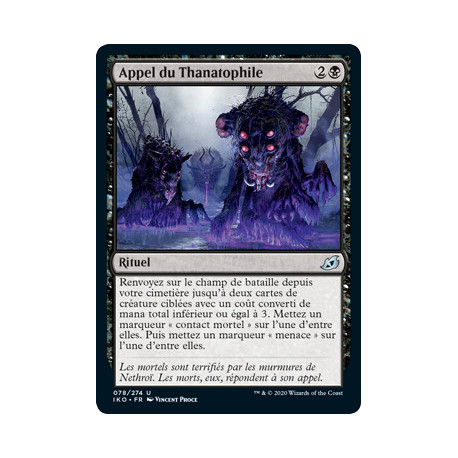 (Foil) Noire - Appel du Thanatophile (U) [IKO]
