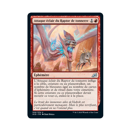 (Foil) Rouge - Attaque éclair du Raptor de tonnerre (U) [IKO]