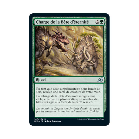 (Foil) Verte - Charge de la Bête d'éternité (U) [IKO]
