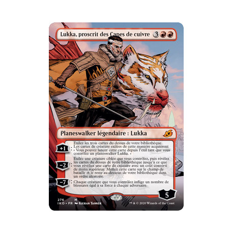 (Foil) Rouge - Lukka, proscrit des Capes de cuivre (V2, Borderless) (M) [IKO]