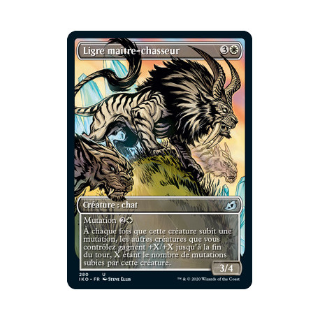 (Foil) Blanche - Ligre maître-chasseur (V2, Showcase Frame) (U) [IKO]