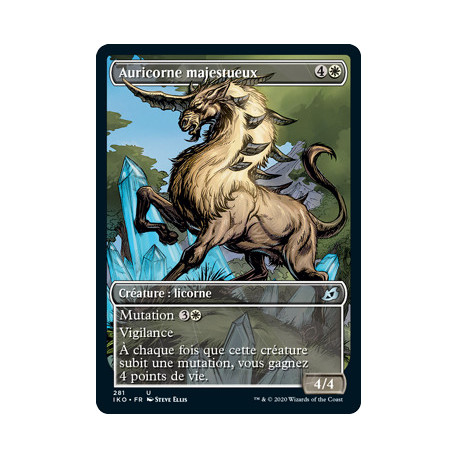 (Foil) Blanche - Auricorne majestueux (V2, Showcase Frame) (U) [IKO]