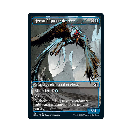 (Foil) Bleue - Héron à queue de rêve (V2, Showcase Frame) (C) [IKO]
