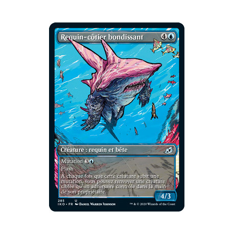 (Foil) Bleue - Requin-côtier bondissant (V2, Showcase Frame) (U) [IKO]
