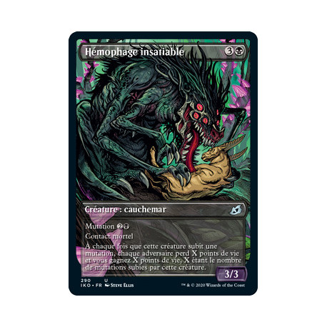 (Foil) Noire - Hémophage insatiable (V2, Showcase Frame) (U) [IKO]